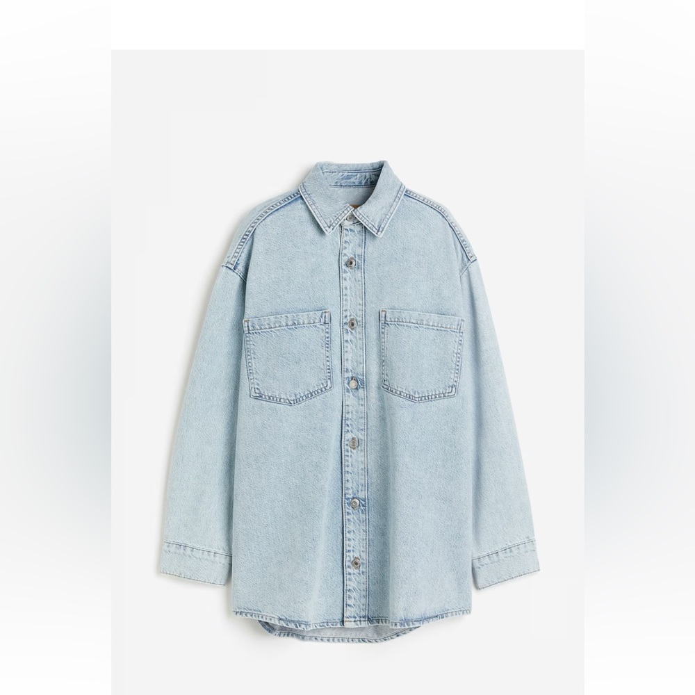 H&M Light Blue Oversized Jean Jacket / Shacket